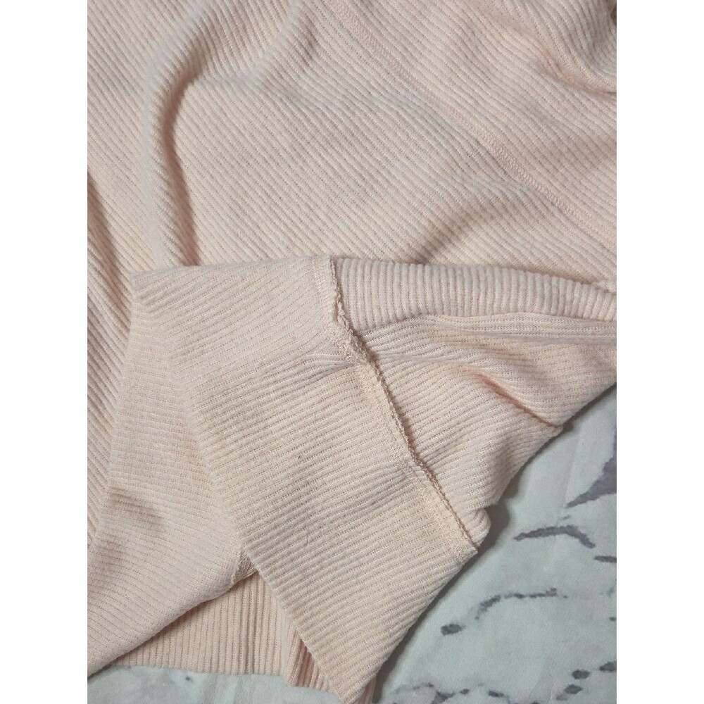 Free People Cozy With You Ribbed Wrap Pullover Sweater In Champagne Toast - Picture 5 of 7